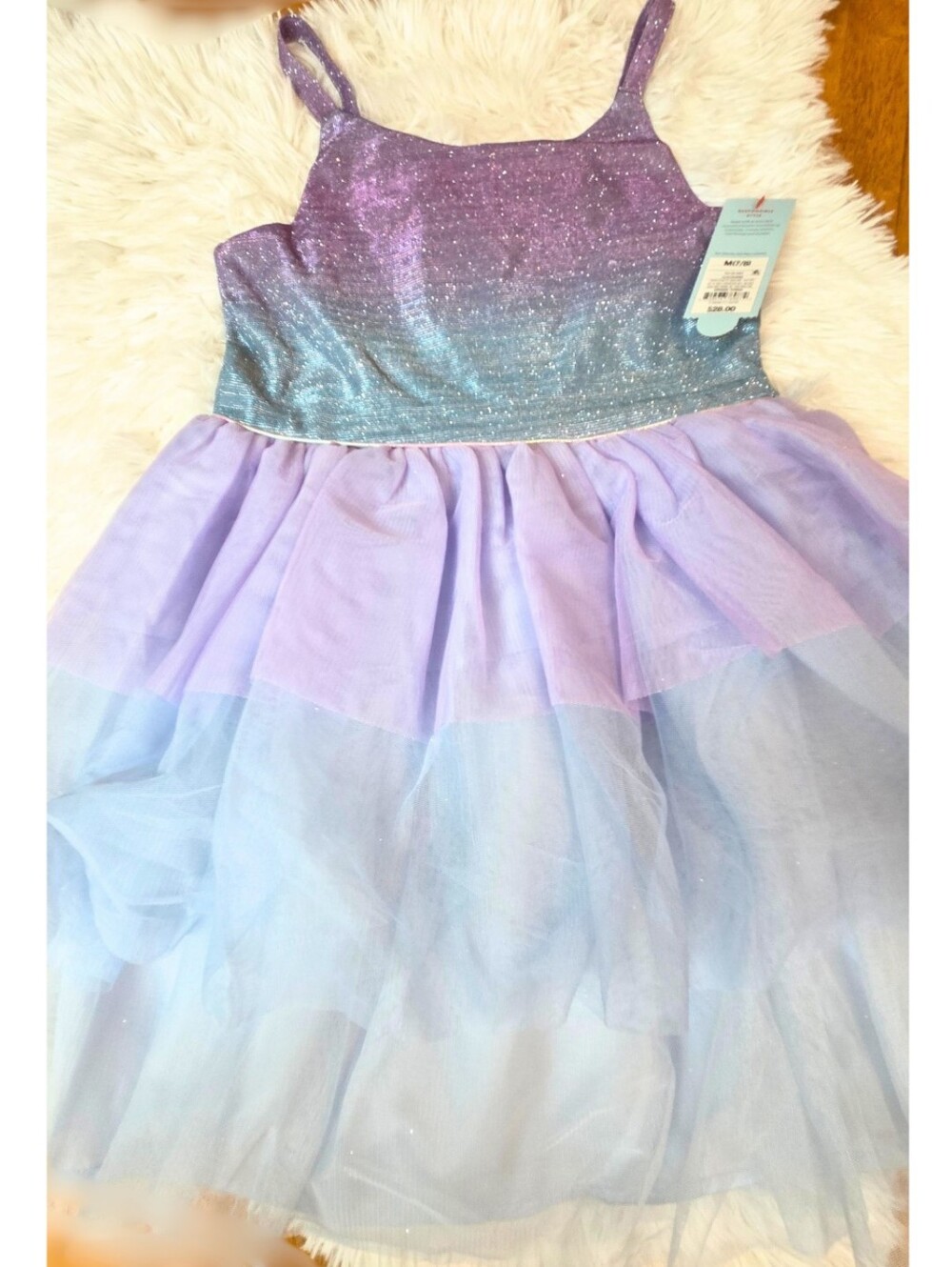 Girls Purple Sparkle Party Dress